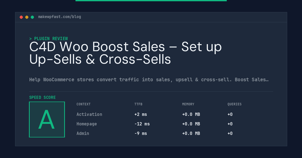 C4D Woo Boost Sales – Set up Up-Sells & Cross-Sells - MakeWPFast
