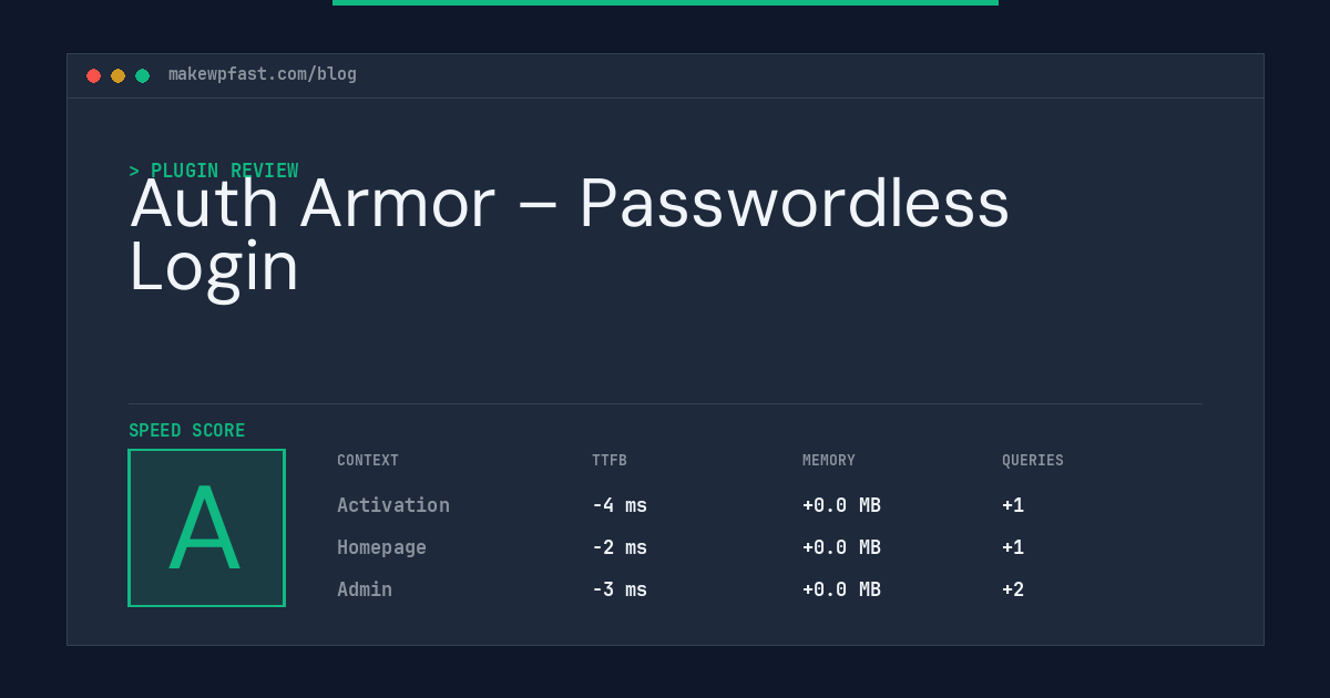 Auth Armor – Passwordless Login - MakeWPFast