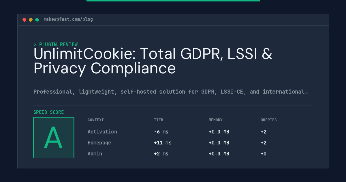 UnlimitCookie: Total GDPR, LSSI & Privacy Compliance - MakeWPFast