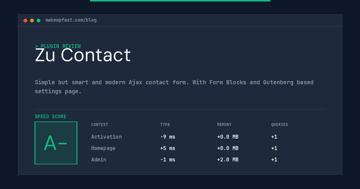 Zu Contact - MakeWPFast