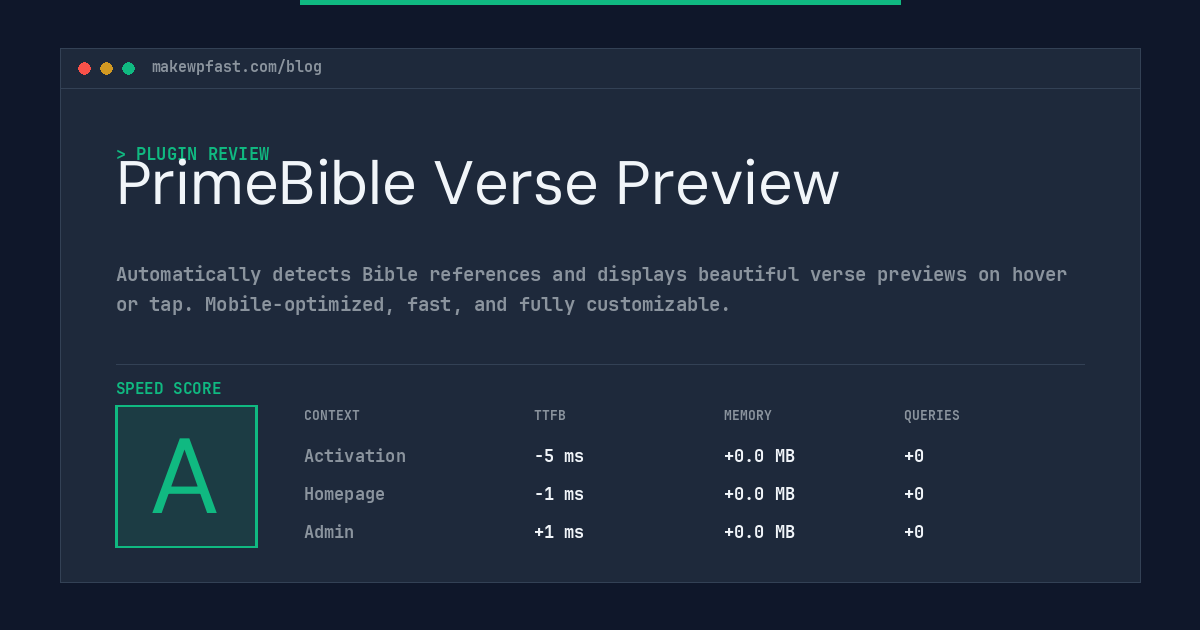 PrimeBible Verse Preview - MakeWPFast
