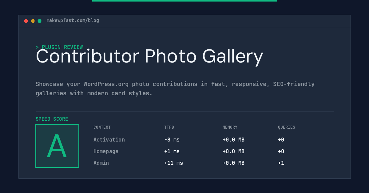Contributor Photo Gallery - MakeWPFast