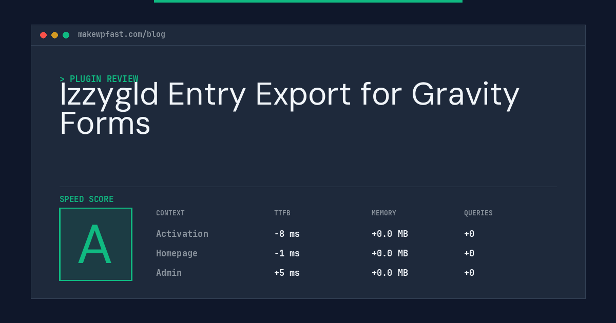 Izzygld Entry Export for Gravity Forms - MakeWPFast