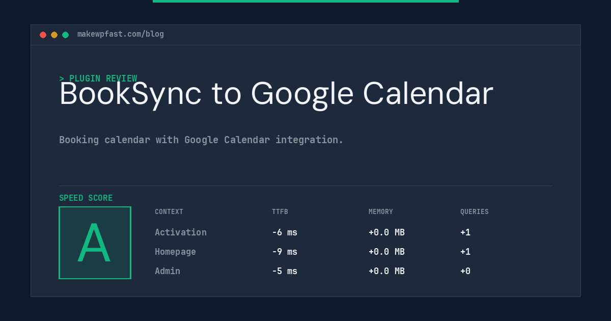 BookSync to Google Calendar - MakeWPFast