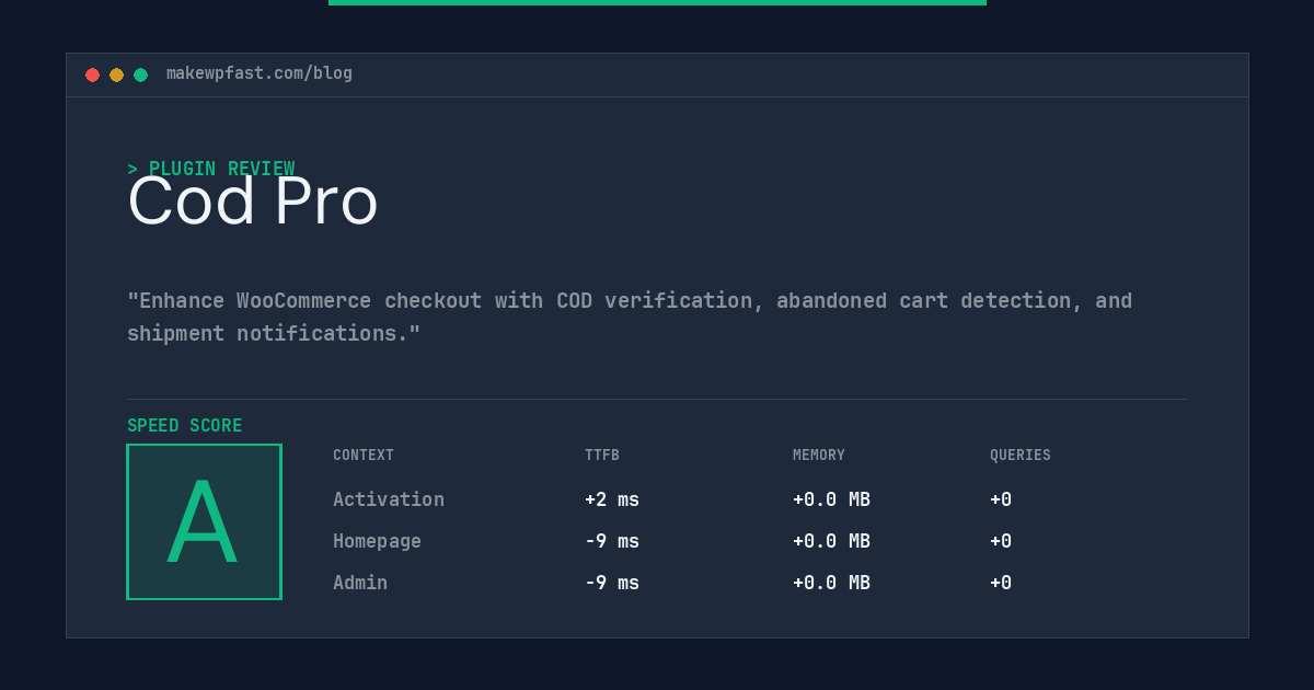 Cod Pro - MakeWPFast