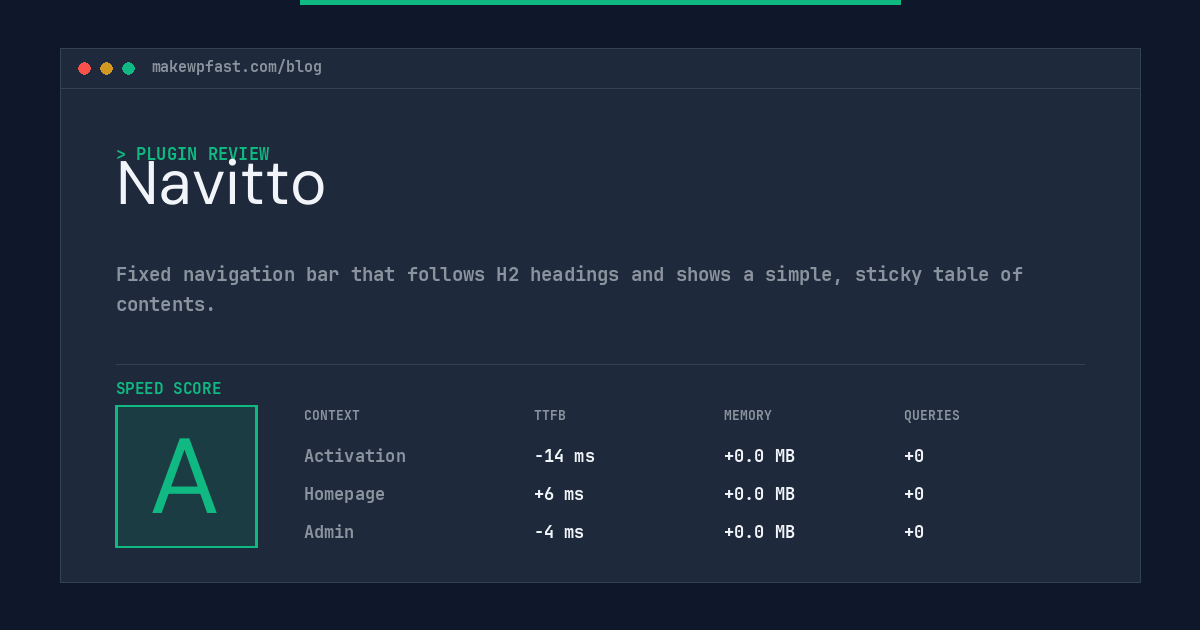 Navitto - MakeWPFast