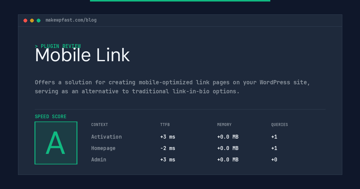 Mobile Link - MakeWPFast
