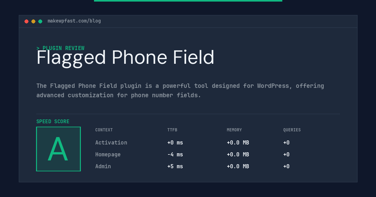 Flagged Phone Field - MakeWPFast