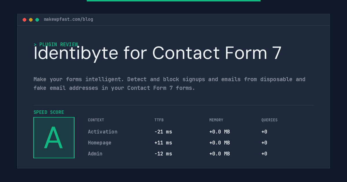 Identibyte for Contact Form 7 - MakeWPFast