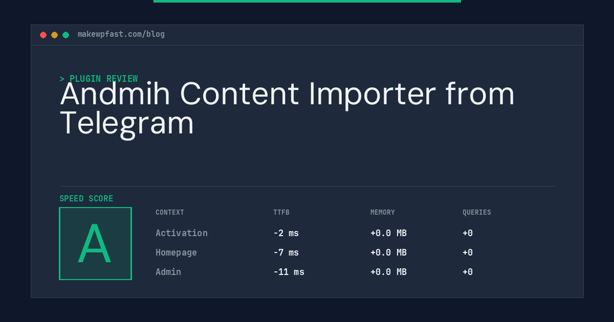 Andmih Content Importer from Telegram - MakeWPFast