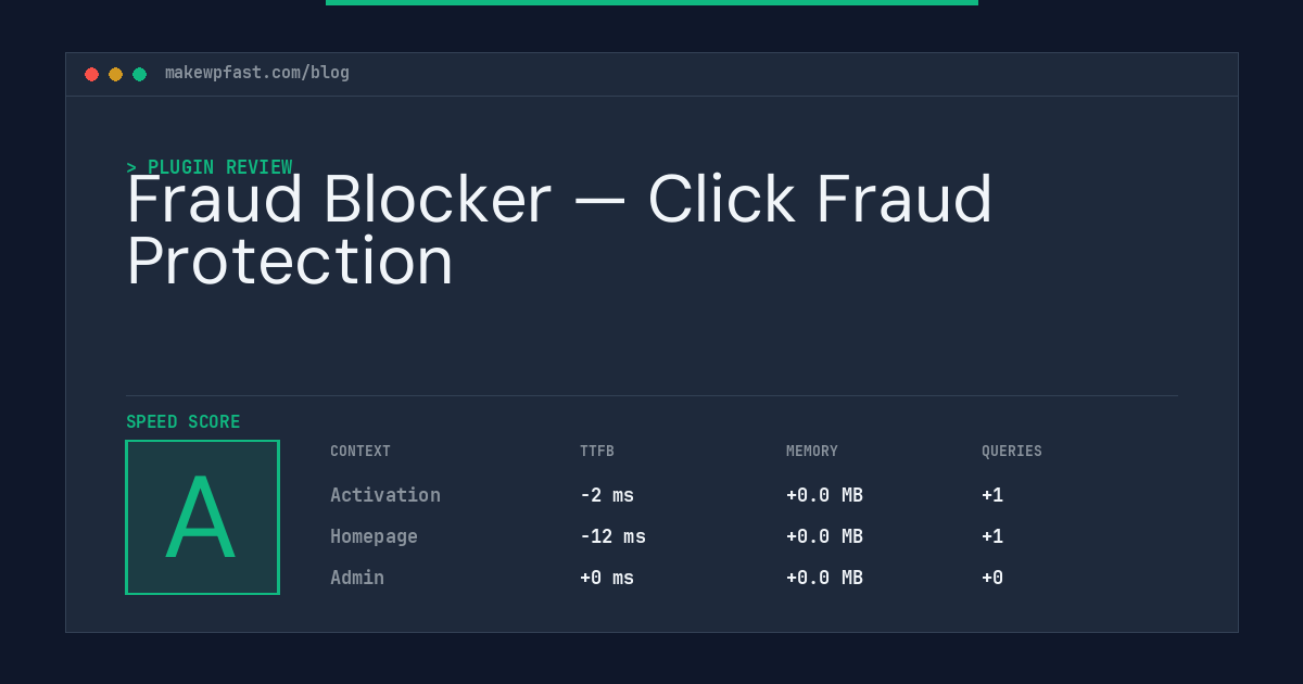 Fraud Blocker — Click Fraud Protection - MakeWPFast