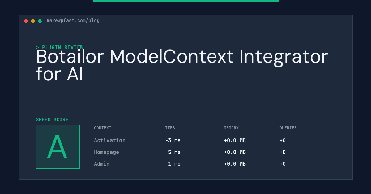Botailor ModelContext Integrator for AI - MakeWPFast
