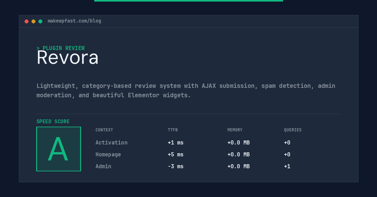 Revora - MakeWPFast