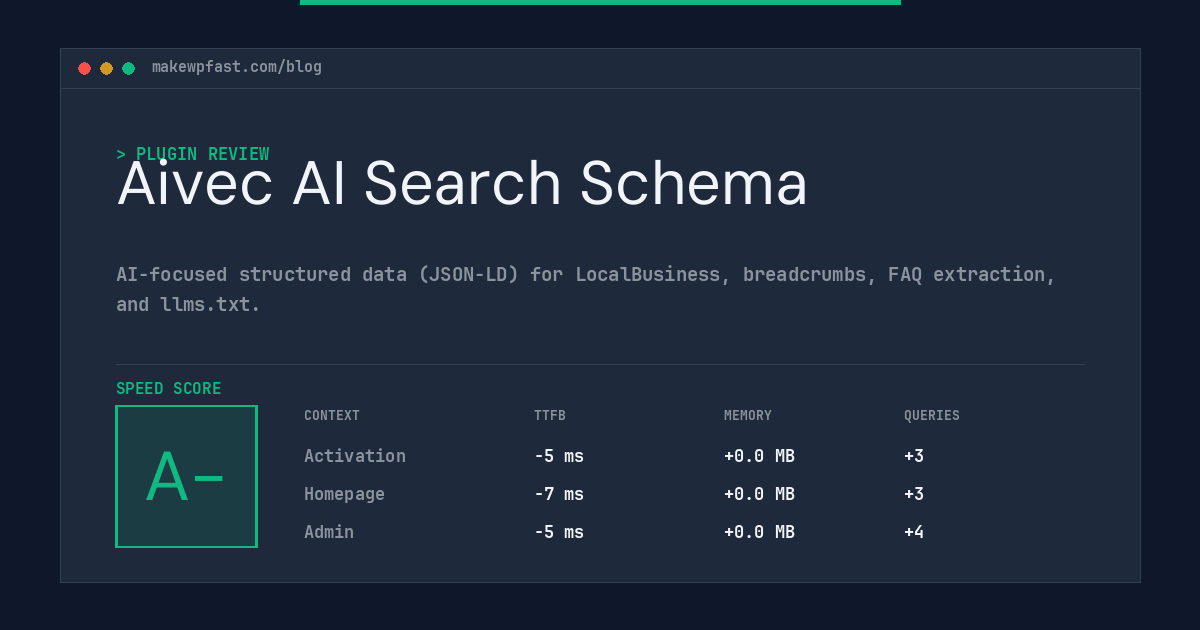 Aivec AI Search Schema - MakeWPFast