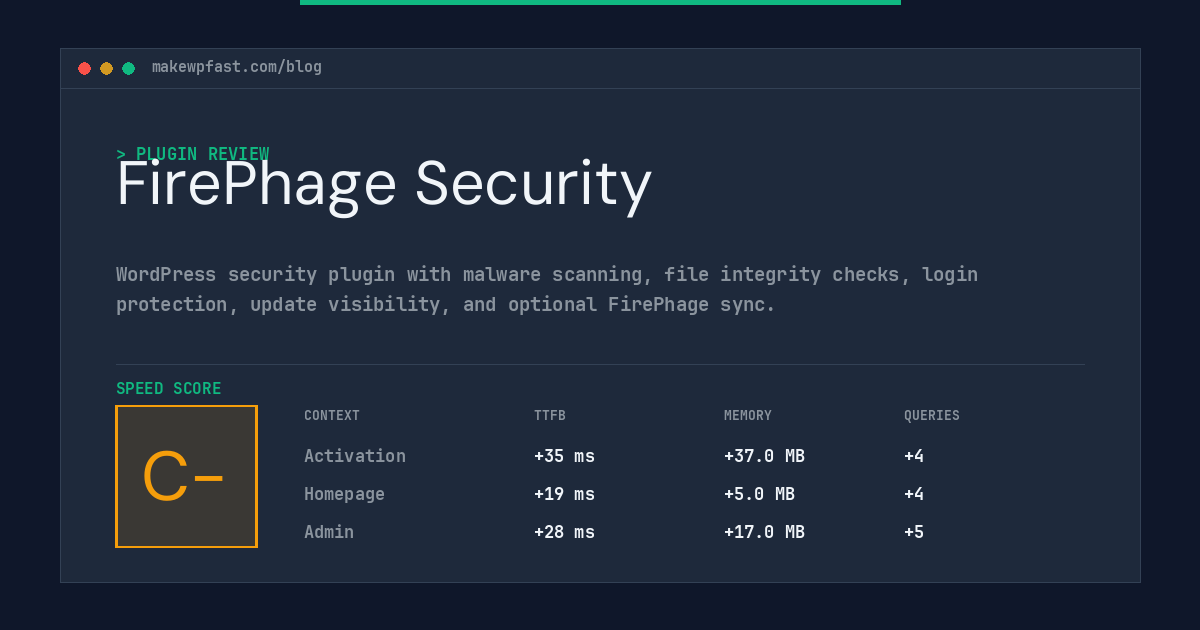 FirePhage Security - MakeWPFast