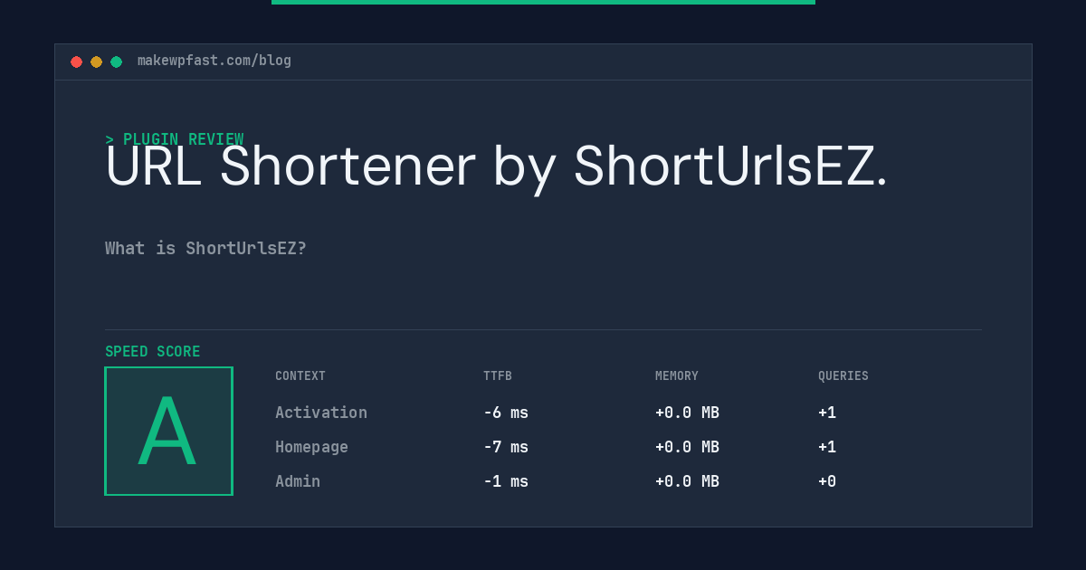 URL Shortener by ShortUrlsEZ. - MakeWPFast