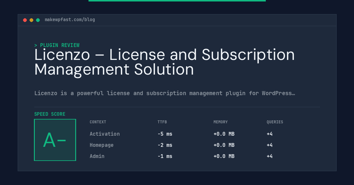 Licenzo – License and Subscription Management Solution - MakeWPFast