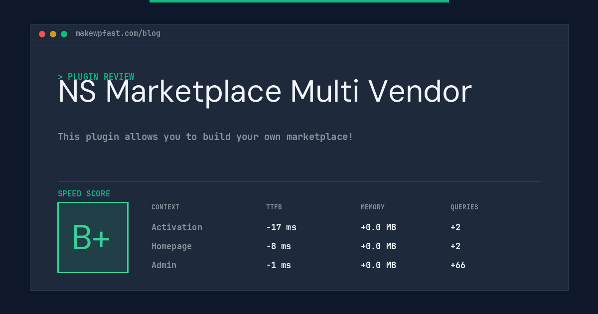 NS Marketplace Multi Vendor - MakeWPFast