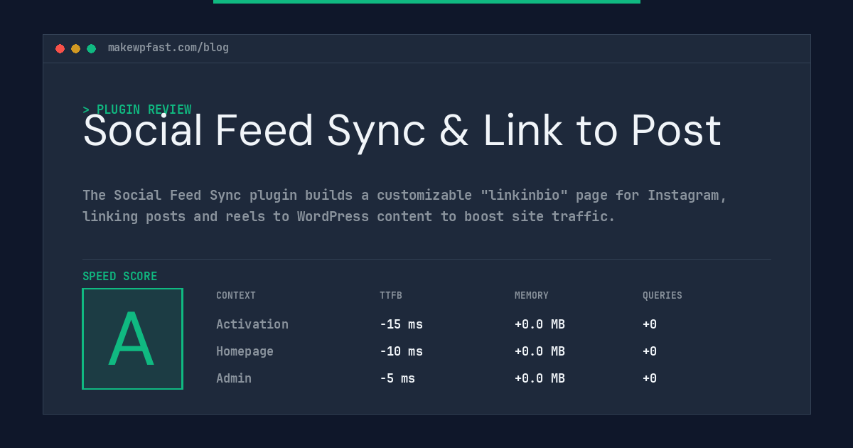 Social Feed Sync & Link to Post - MakeWPFast
