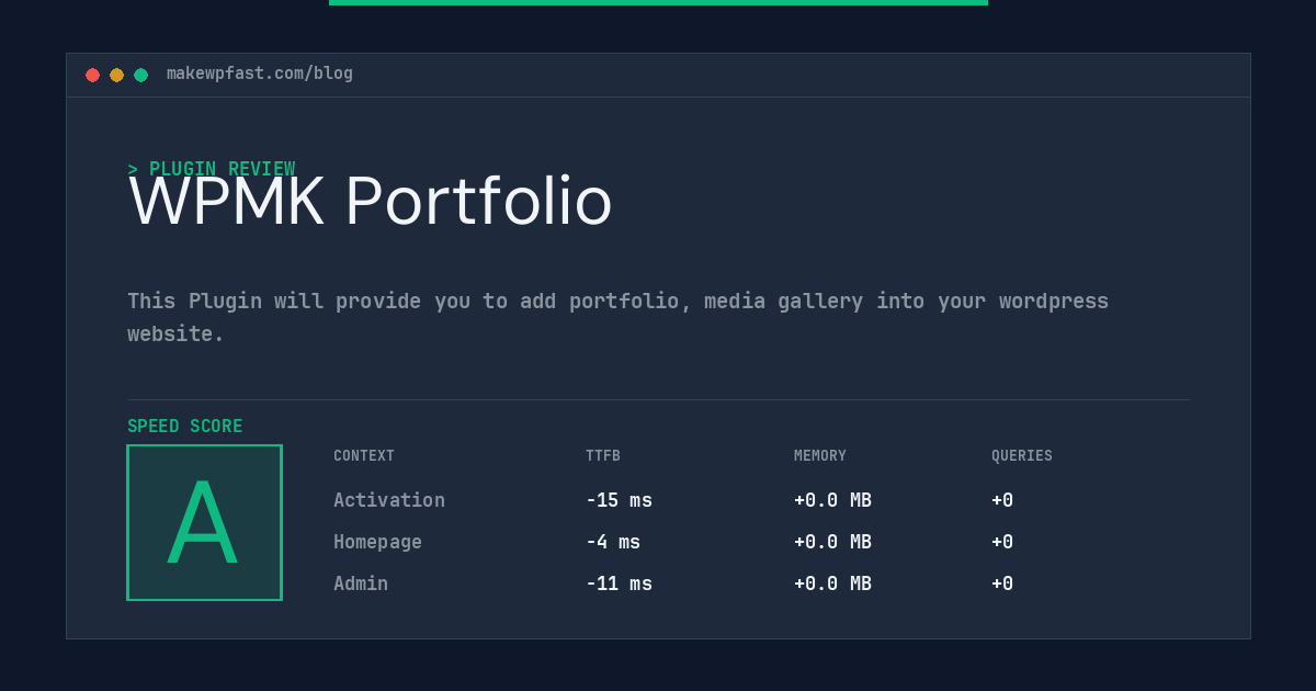 WPMK Portfolio - MakeWPFast