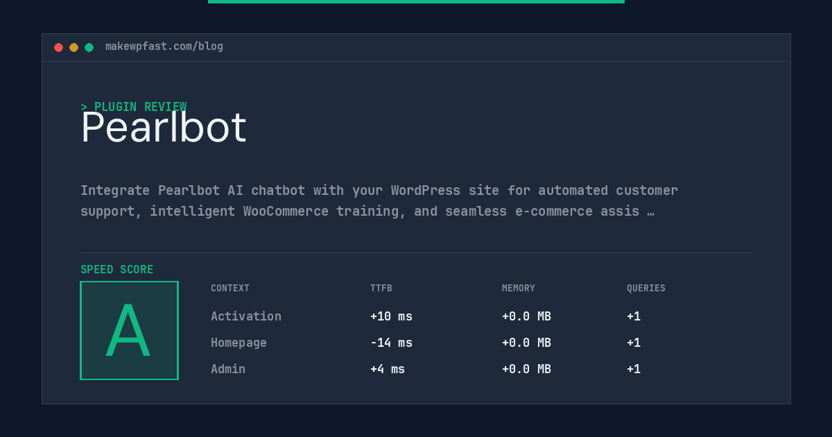 Pearlbot - MakeWPFast