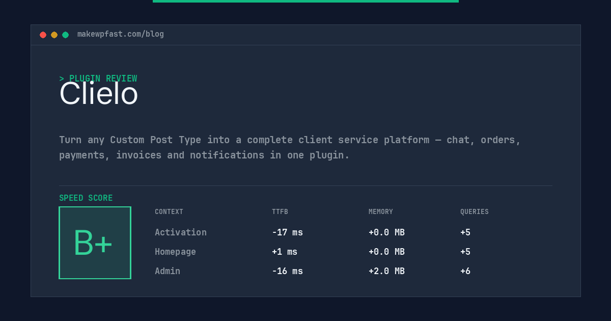 Clielo - MakeWPFast