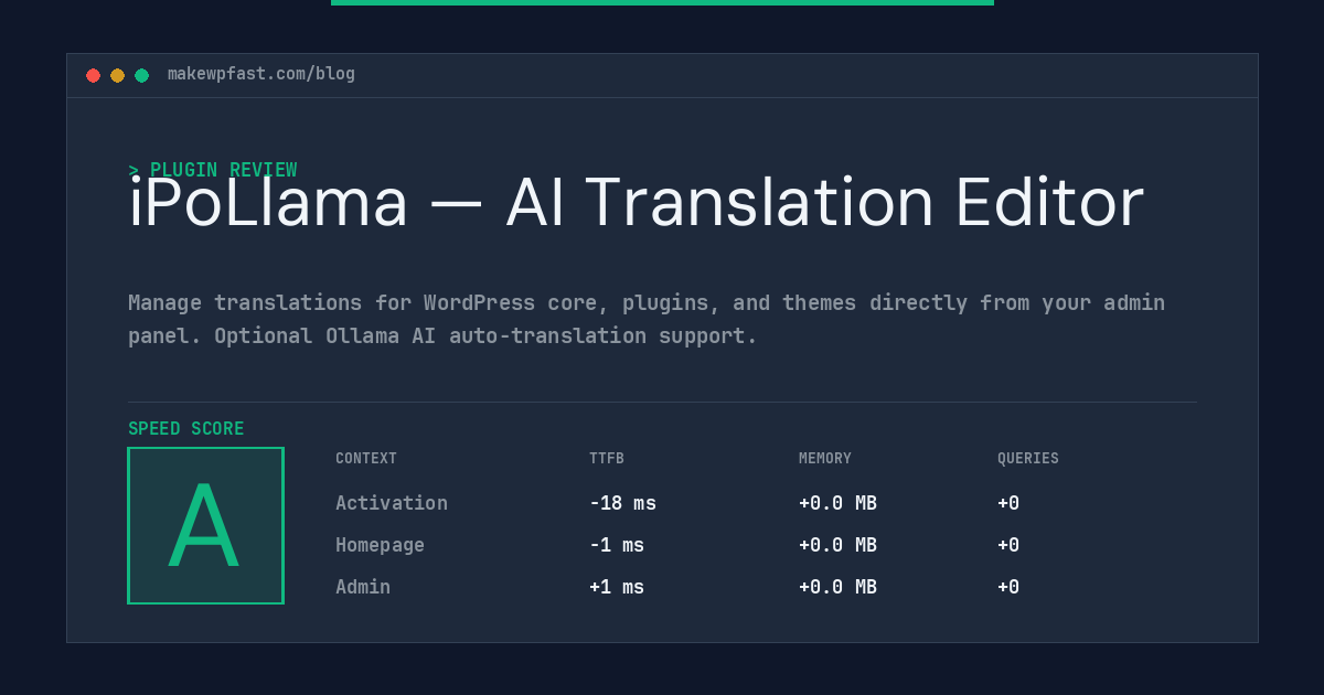 iPoLlama — AI Translation Editor - MakeWPFast