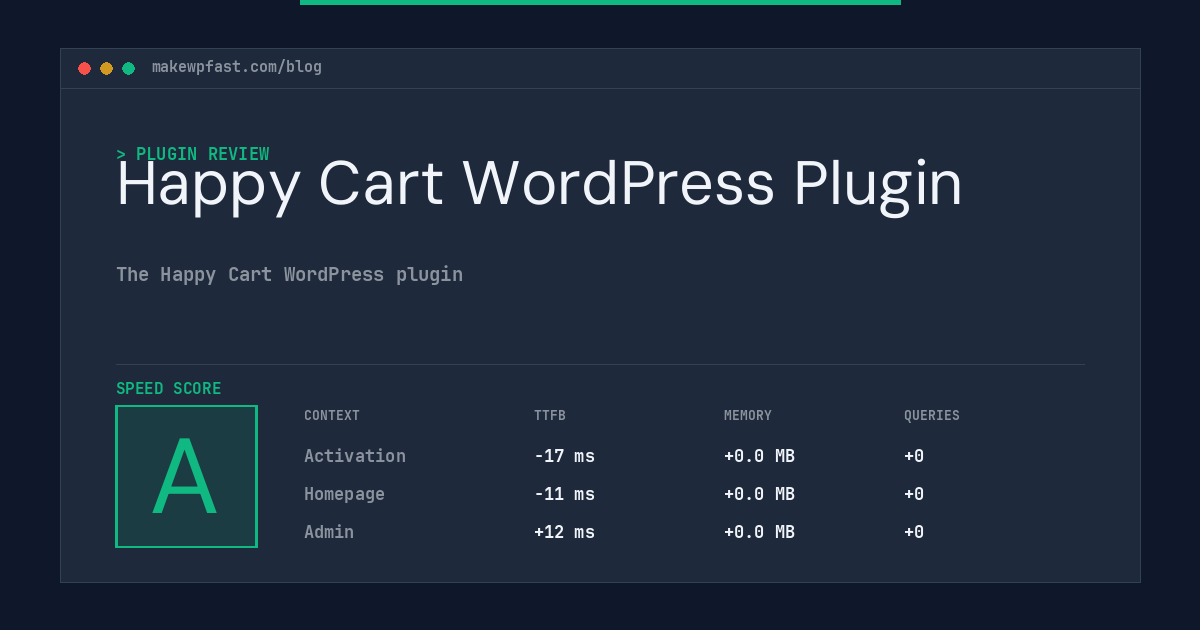 Happy Cart WordPress Plugin - MakeWPFast