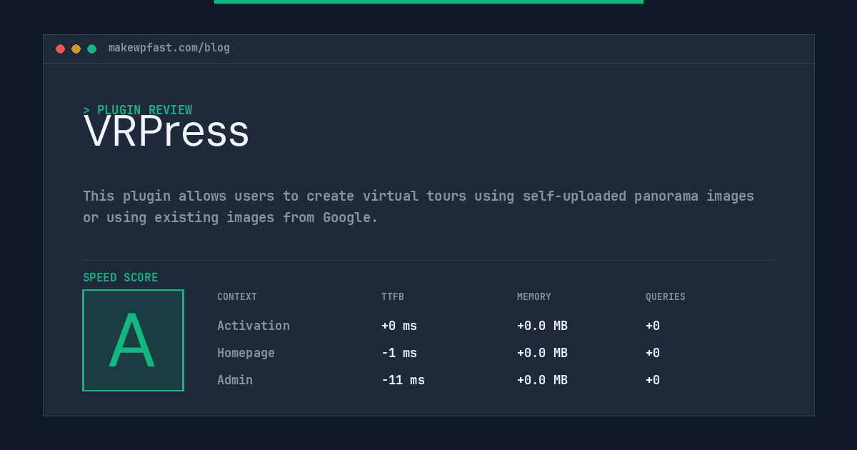 VRPress - MakeWPFast