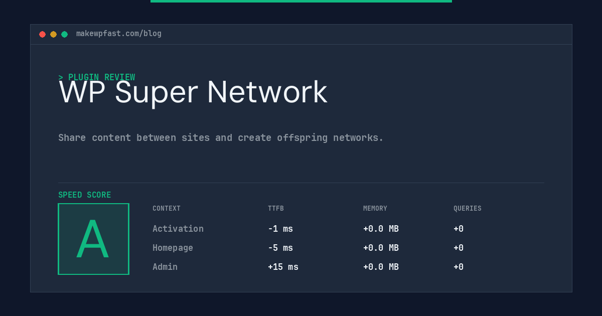 WP Super Network - MakeWPFast