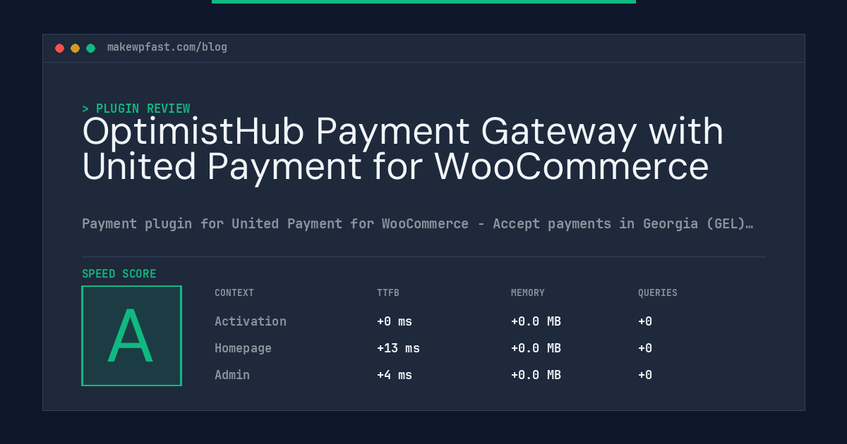 OptimistHub Payment Gateway with United Payment for WooCommerce - MakeWPFast