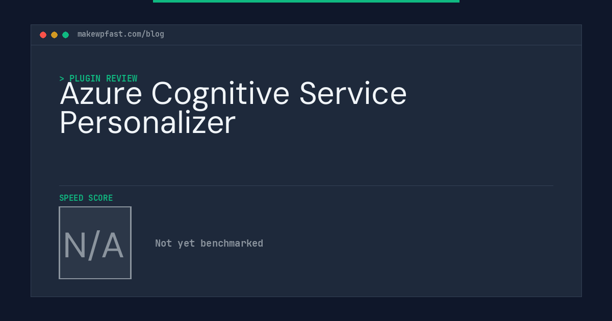 Azure Cognitive Service Personalizer - MakeWPFast