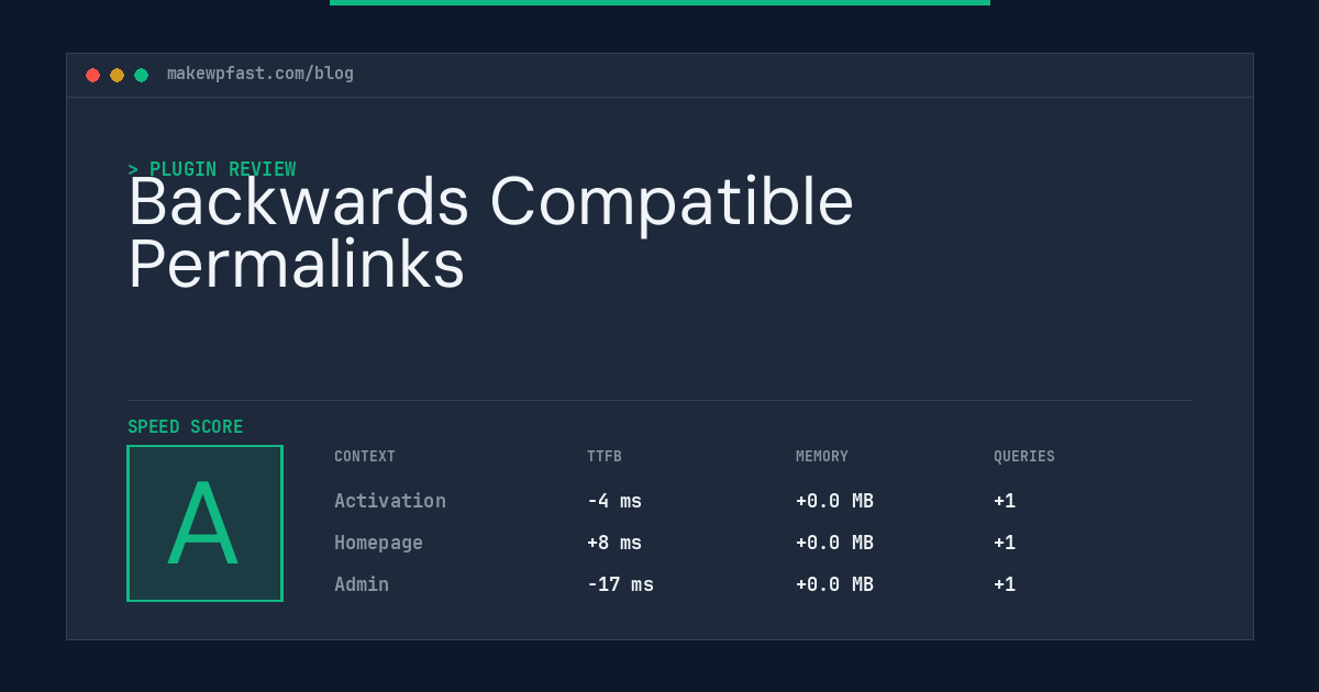 Backwards Compatible Permalinks - MakeWPFast