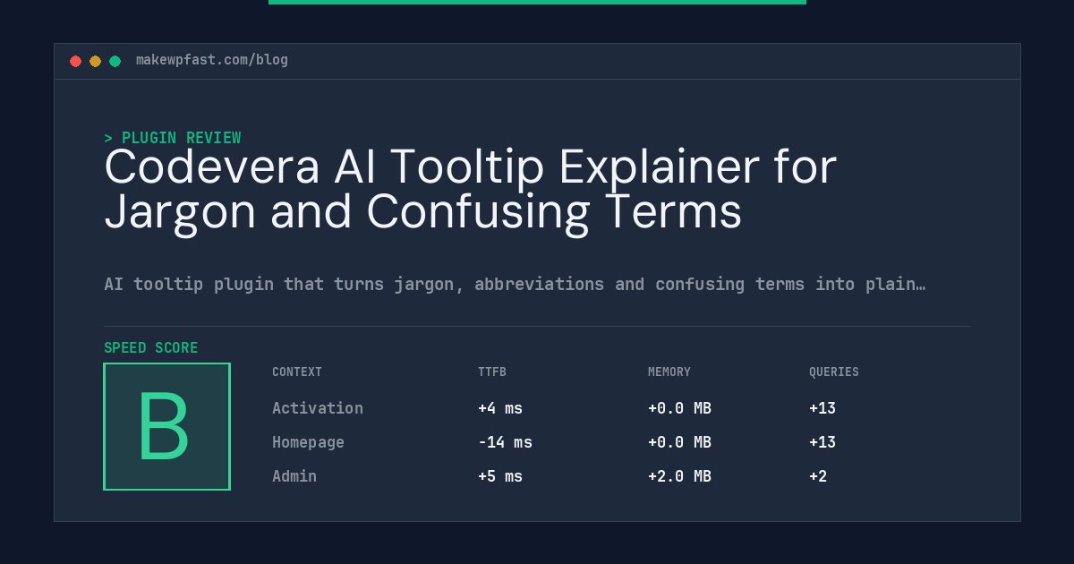 Codevera AI Tooltip Explainer for Jargon and Confusing Terms - MakeWPFast