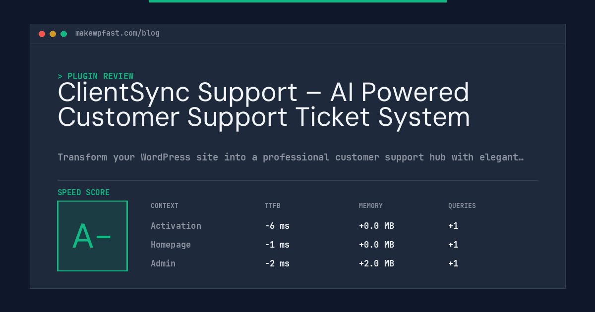 ClientSync Support – AI Powered Customer Support Ticket System - MakeWPFast