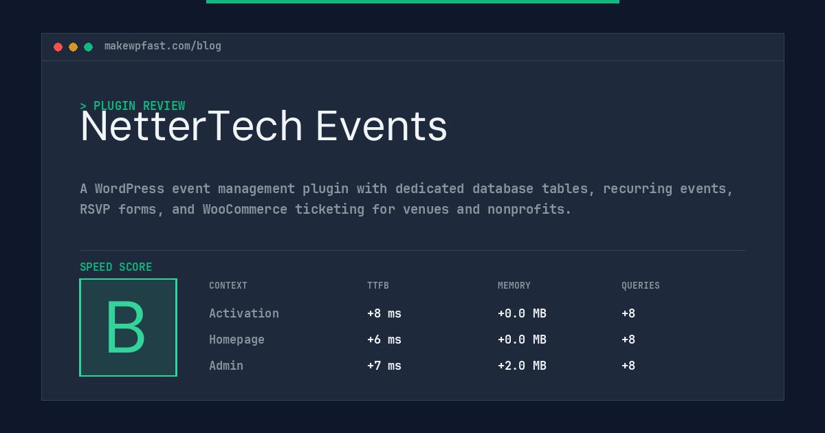 NetterTech Events - MakeWPFast