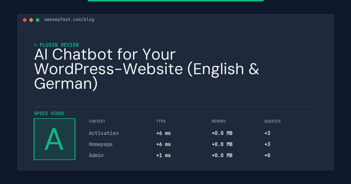 AI Chatbot for Your WordPress-Website (English & German) - MakeWPFast