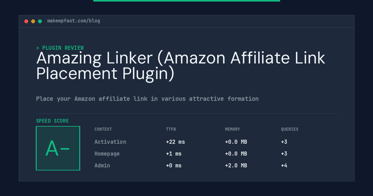 Amazing Linker (Amazon Affiliate Link Placement Plugin) - MakeWPFast