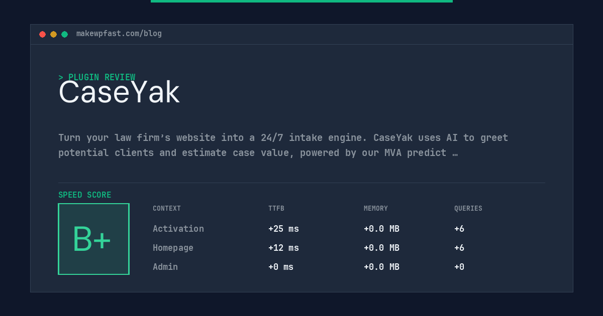 CaseYak - MakeWPFast