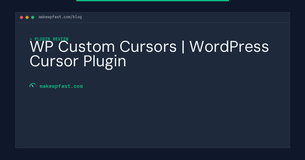 WP Custom Cursors | WordPress Cursor Plugin - MakeWPFast