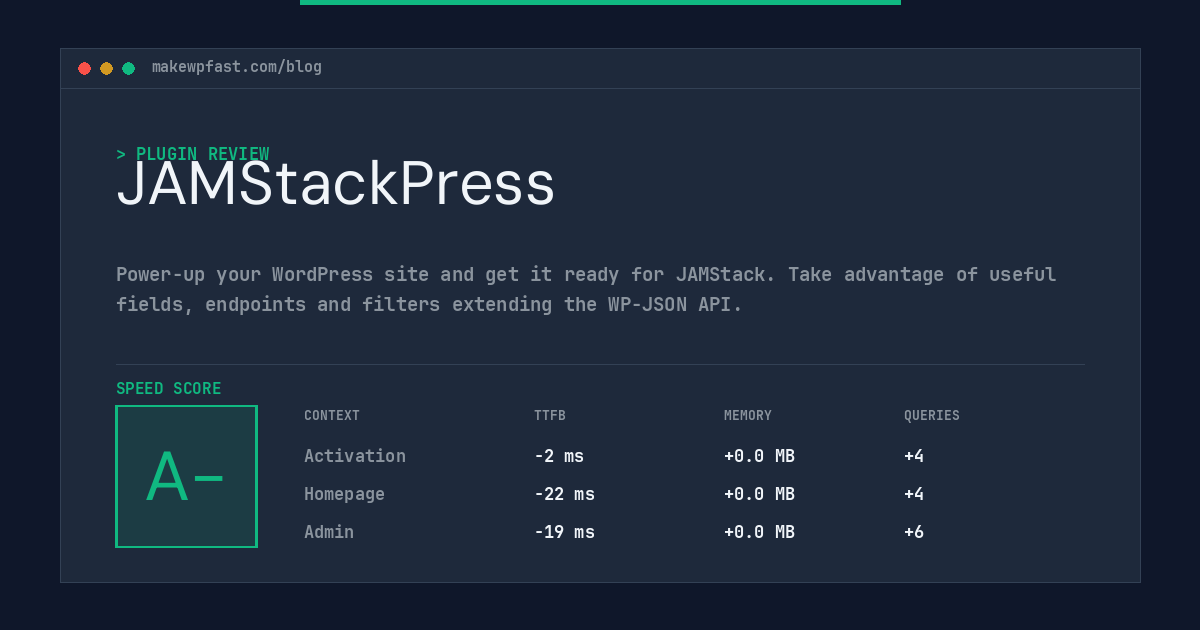 JAMStackPress - MakeWPFast