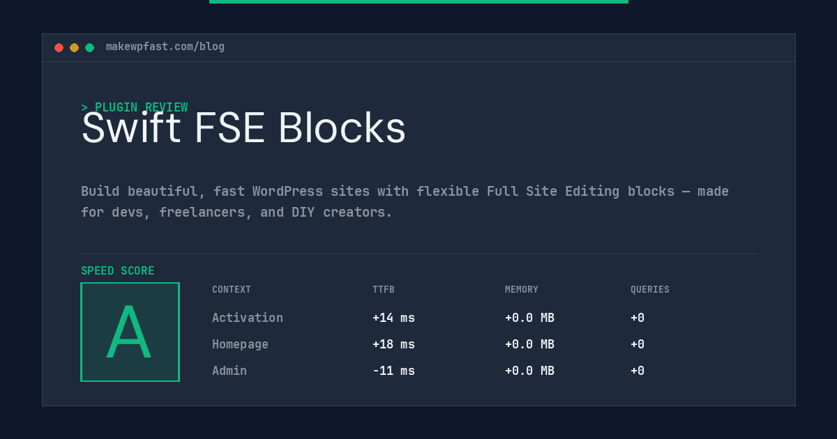 Swift FSE Blocks - MakeWPFast