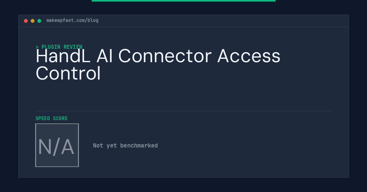 HandL AI Connector Access Control - MakeWPFast