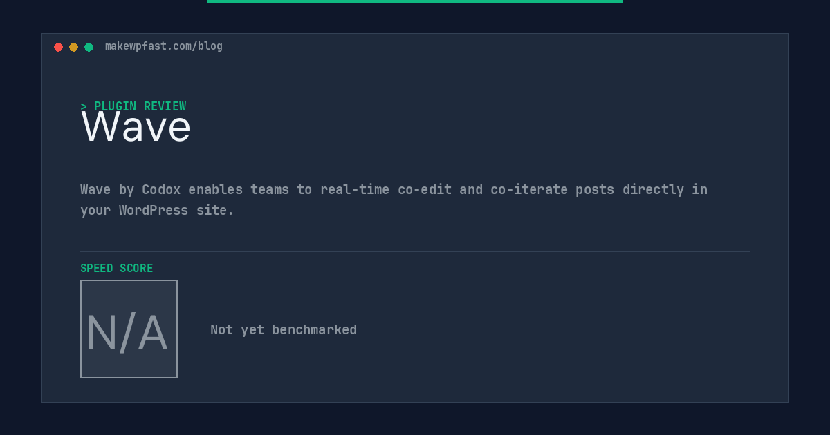 Wave - MakeWPFast