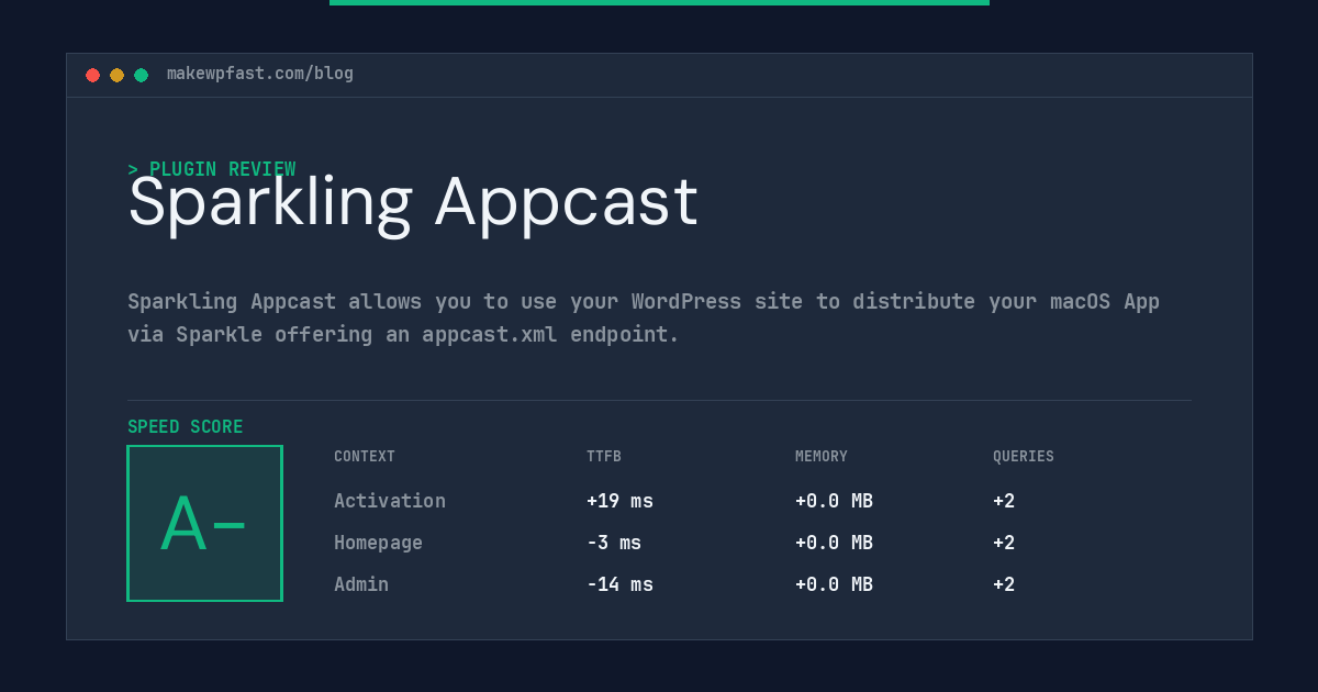 Sparkling Appcast - MakeWPFast