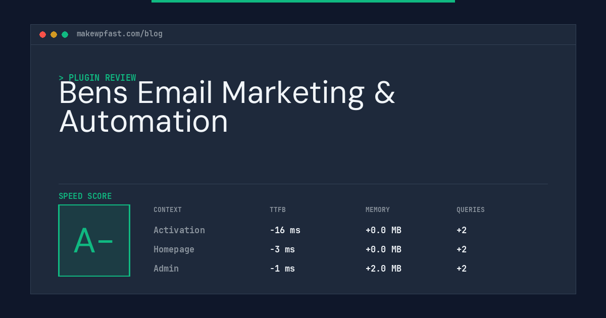 Bens Email Marketing & Automation - MakeWPFast