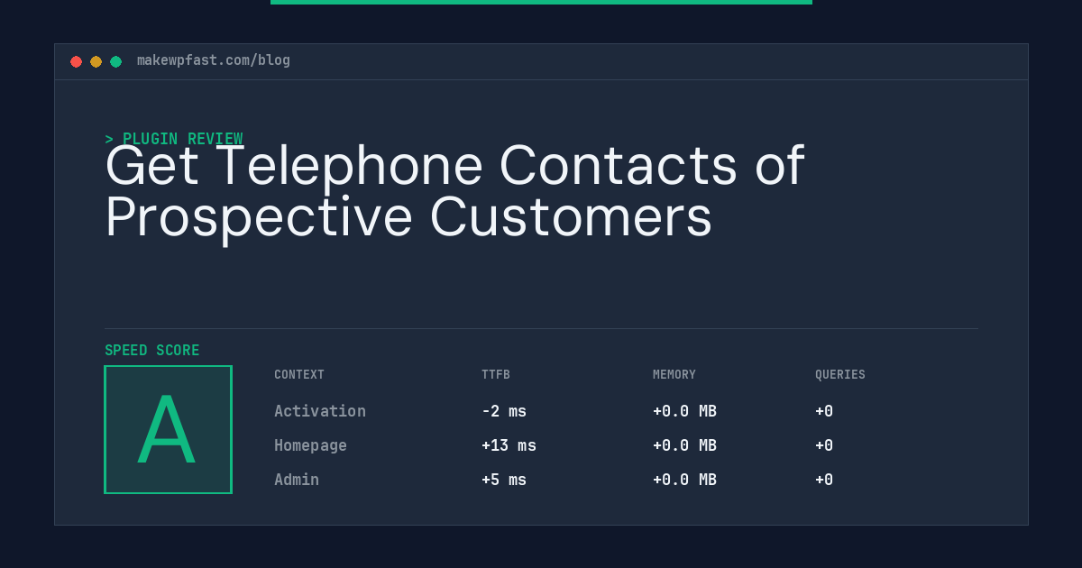 Get Telephone Contacts of Prospective Customers - MakeWPFast