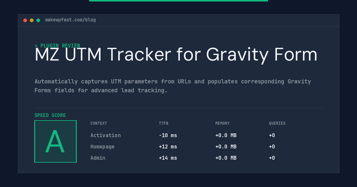 MZ UTM Tracker for Gravity Form - MakeWPFast