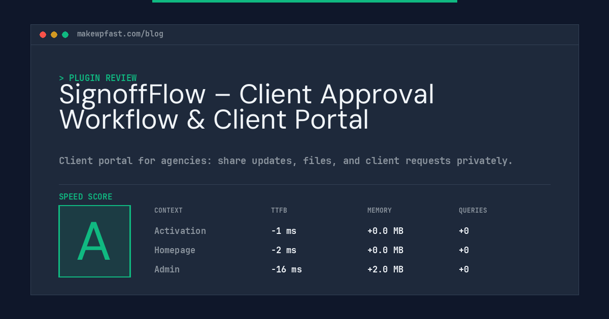 SignoffFlow – Client Approval Workflow & Client Portal - MakeWPFast