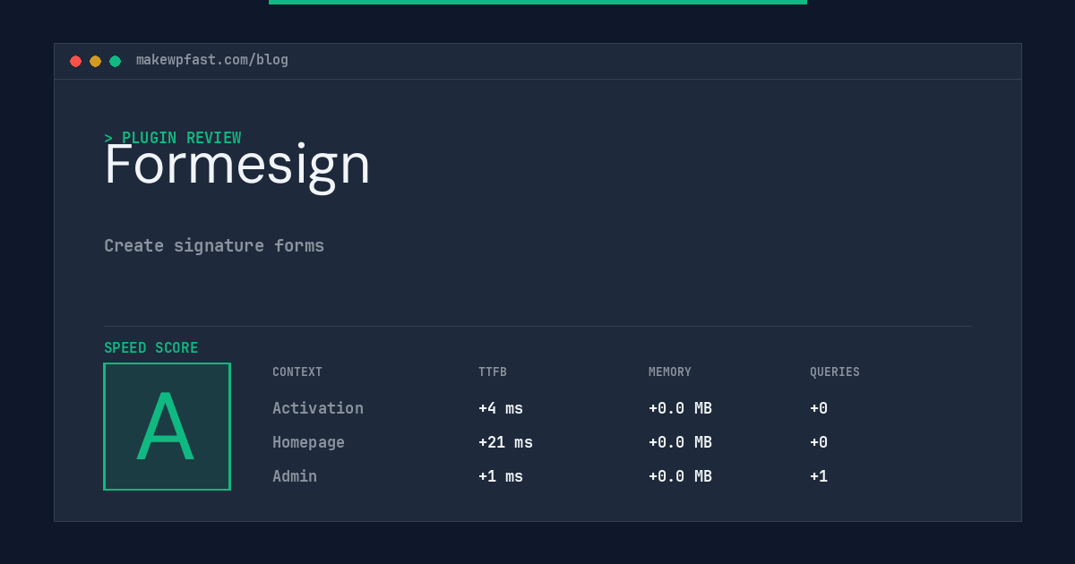 Formesign - MakeWPFast